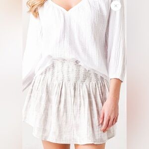 Stark X Women's Elastic Shirring Mini Skirt